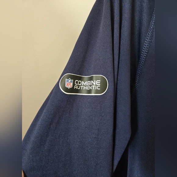NFL Seattle Seahawks Navy Authentic Combine Long Sleeve Shirt.SIze 2XL - Picture 3 of 11